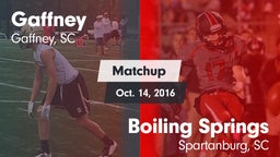 Matchup: Gaffney vs. Boiling Springs  2016
