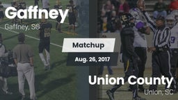 Matchup: Gaffney vs. Union County  2017