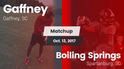Matchup: Gaffney vs. Boiling Springs  2017