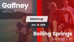 Matchup: Gaffney vs. Boiling Springs  2018