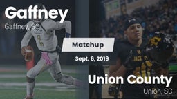 Matchup: Gaffney vs. Union County  2019