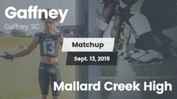 Matchup: Gaffney vs. Mallard Creek High 2019
