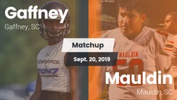 Matchup: Gaffney vs. Mauldin  2019