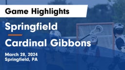 Springfield  vs Cardinal Gibbons  Game Highlights - March 28, 2024