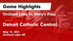 Orchard Lake St. Mary's Prep vs Detroit Catholic Central Game Highlights - May 14, 2021