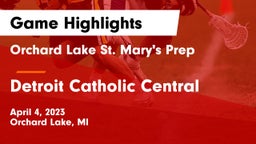 Orchard Lake St. Mary's Prep vs Detroit Catholic Central Game Highlights - April 4, 2023