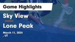 Sky View  vs Lone Peak  Game Highlights - March 11, 2024