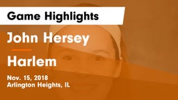 John Hersey  vs Harlem  Game Highlights - Nov. 15, 2018