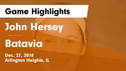 John Hersey  vs Batavia  Game Highlights - Dec. 27, 2018
