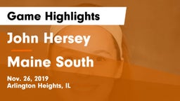 John Hersey  vs Maine South  Game Highlights - Nov. 26, 2019