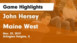 John Hersey  vs Maine West  Game Highlights - Nov. 29, 2019