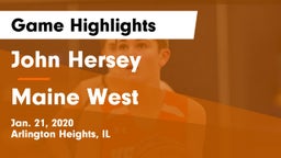 John Hersey  vs Maine West  Game Highlights - Jan. 21, 2020
