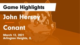 John Hersey  vs Conant  Game Highlights - March 12, 2021
