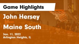 John Hersey  vs Maine South  Game Highlights - Jan. 11, 2022