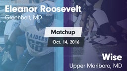 Matchup: Eleanor Roosevelt vs. Wise  2016