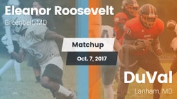 Matchup: Eleanor Roosevelt vs. DuVal  2017