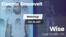 Matchup: Eleanor Roosevelt vs. Wise  2017