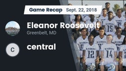 Recap: Eleanor Roosevelt  vs. central 2018