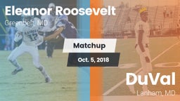 Matchup: Eleanor Roosevelt vs. DuVal  2018