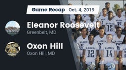 Recap: Eleanor Roosevelt  vs. Oxon Hill  2019