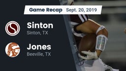 Recap: Sinton  vs. Jones  2019