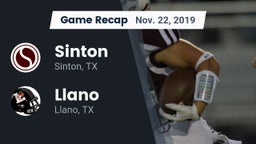 Recap: Sinton  vs. Llano  2019