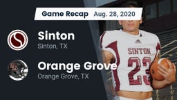 Recap: Sinton  vs. Orange Grove  2020