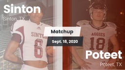 Matchup: Sinton  vs. Poteet  2020