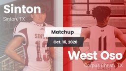 Matchup: Sinton  vs. West Oso  2020