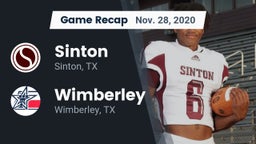 Recap: Sinton  vs. Wimberley  2020