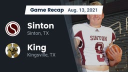 Recap: Sinton  vs. King  2021