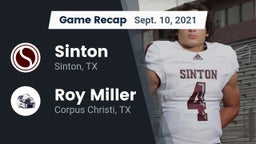 Recap: Sinton  vs. Roy Miller  2021
