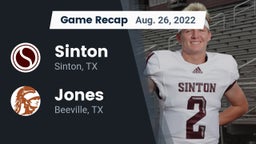 Recap: Sinton  vs. Jones  2022