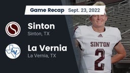 Recap: Sinton  vs. La Vernia  2022