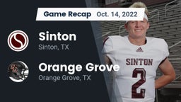 Recap: Sinton  vs. Orange Grove  2022