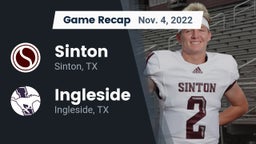 Recap: Sinton  vs. Ingleside  2022