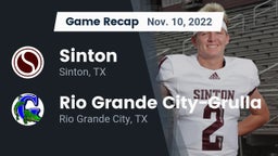 Recap: Sinton  vs. Rio Grande City-Grulla  2022