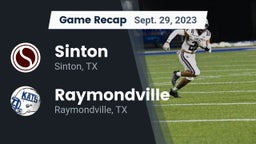 Recap: Sinton  vs. Raymondville  2023