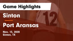 Sinton  vs Port Aransas  Game Highlights - Nov. 13, 2020