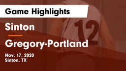 Sinton  vs Gregory-Portland  Game Highlights - Nov. 17, 2020