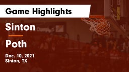 Sinton  vs Poth  Game Highlights - Dec. 10, 2021