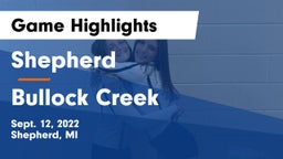 Shepherd  vs Bullock Creek  Game Highlights - Sept. 12, 2022