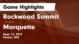 Rockwood Summit  vs Marquette  Game Highlights - Sept. 21, 2019