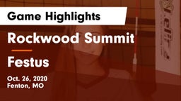 Rockwood Summit  vs Festus  Game Highlights - Oct. 26, 2020