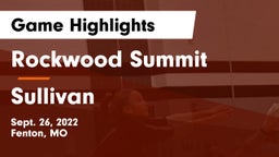 Rockwood Summit  vs Sullivan  Game Highlights - Sept. 26, 2022