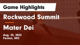 Rockwood Summit  vs Mater Dei Game Highlights - Aug. 25, 2023
