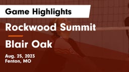 Rockwood Summit  vs Blair Oak Game Highlights - Aug. 25, 2023