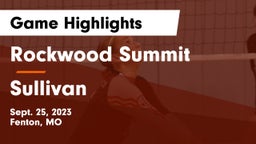 Rockwood Summit  vs Sullivan  Game Highlights - Sept. 25, 2023