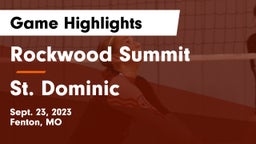 Rockwood Summit  vs St. Dominic  Game Highlights - Sept. 23, 2023