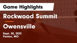 Rockwood Summit  vs Owensville Game Highlights - Sept. 30, 2023